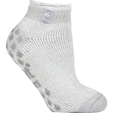 Heat Holders Ladies Non Slip Thermal Ankle Slipper Socks - Weiß