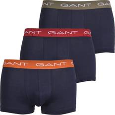 Arancione Intimo maschile Gant Womens 3-Pack Trunks Blue Cotton