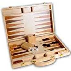 Buffalo Inlaid Wooden Game Backgammon Set 15"