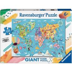 Kartor Golvpussel Ravensburger World Map 125 Pieces