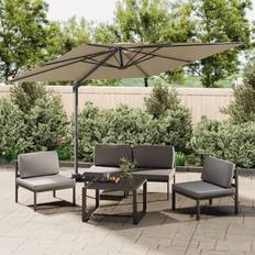 vidaXL Double Top Cantilever Umbrella Taupe