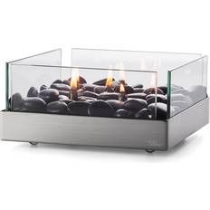 Philippi Tabletop Fireplace Chrome 10.16cm H X 22.86cm W X 22.86cm D