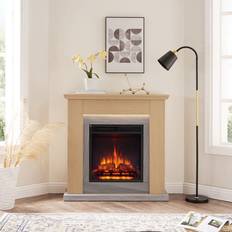 Balderia CrownFlame Pandora Elektrokamin Elektrischer Standkamin hellbraun