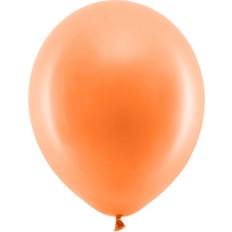 Orangea ballonger PartyDeco Rainbow Latexballonger Pastell Orange