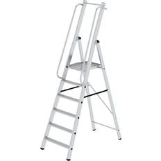 Günzburger Steigtechnik MUNK Aluminium step ladder, single sided access, 6 steps