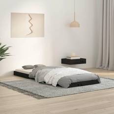 Sängar & Madrasser vidaXL svart 75x190 massiv furu Sängram