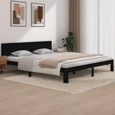 180cm Bed Frames vidaXL Bed Frame Black