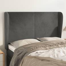 vidaXL Ad Orecchio Grigioscuro 147x23x118/128 cm In Velluto Testiera