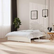 vidaXL Bed Frame White 5FT