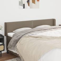 Senge & Madrasser vidaXL Med Kanter 203 x 16 x 78/88 cm Stof Gråbrun Sengegavl
