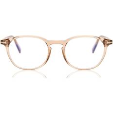 Adulto Occhiali saldi Tom Ford FT5583-B Blu-Light Block 057 da Vista Marroni per Uomo (Solo Montatura)