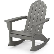 Gray Outdoor Rocking Chairs Polywood Vineyard Adirondack Rocking