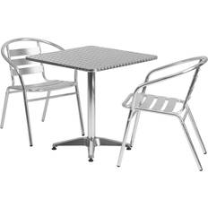 Garden Table Flash Furniture TLH-ALUM-28SQ-017BCHR2-GG 27.5'' Square