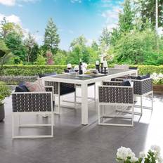 Blue Patio Dining Sets modway Stance Collection Patio Dining Set