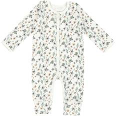 Knöpfe Nachtwäsche Alvi Pyjama Petit Fleurs grün/weiß