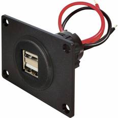 USB-Stik 12 5V Med Dobbelt USB 2x2,5A Med Monteringsplade