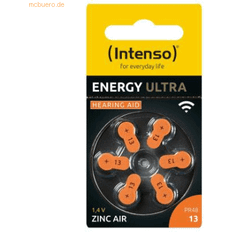 Batterier hörapparat 13 Intenso Energy Ultra hörapparat batteri PR 48-13 6-pack blister