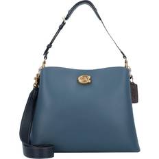 Coach Willow Shoulder Bag In Colorblock - Brass/Denim