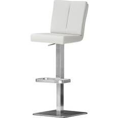 MCA Furniture Baarituoli Nile Keinonahka Valkoinen Teräs