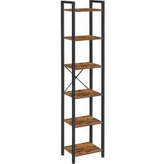 Vasagle 6-Tier Bookshelf Rustic Brown And Black LLS101B01 Book Shelf