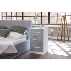 Silver Bedside Tables Birlea Lynx 3 Bedside Table