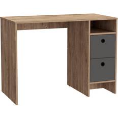 Grey Writing Desks Core Products Vegas with two drawers Writing Desk