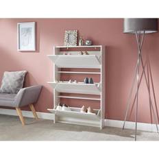 GFW Narrow High Gloss 3 Shoe Rack