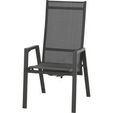 Tuinstoelen Siena Garden Savona L18212 Tuinstoel Aluminium Antraciet Zwart Zilver
