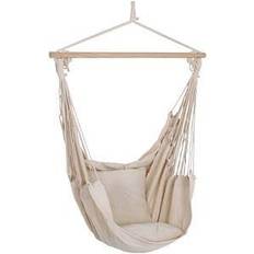Sedie sospese da esterno Garden Pleasure Poltrona Da Giardino Imbottita Color Crema Beige