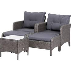 Rattan lounge OutSunny Rattan Sofagarnitur als Lounge-Set