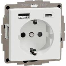 2 USB-uttag Vägguttag Merten Schneider Electric MEG2367-0325
