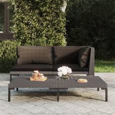 vidaXL havesofa hynder halvrundt polyrattan Loungesæt