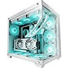 Mini-ITX Carcasas de Ordenador rebaja Mars Gaming MCV4 Blanco Cristal Templado Lateral Y Frontal Sin Marco