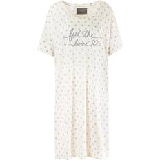 Polyamid Nattlinnen Triumph Lounge Me Cotton NDK SSL Nightdress Ivory