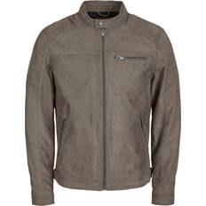 Jack & Jones Imitation Suede Jacket - Brown/Falcon