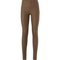 Object Coated Leggings - Dark Earth