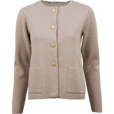 Stenströms Damen Cardigans Stenströms Classic Fit Cardigan - Beige/Einfarbig