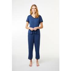 Ccdk jasmin CCDK Jasmin Crop Pajamas Pants Natbukser Viskose hos Magasin Ensign Blue