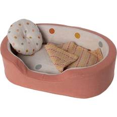 Orange Dockor & Dockhus Maileg Cosy Basket Medium Coral