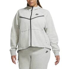 Nike sportswear tech fleece windrunner Nike Sportswear Tech Fleece Windrunner Full-Zip Hoodie Plus Size - Dark Grey Heather/Black