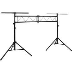 vidaXL Soporte de luces de acero negro 338x115x(180-300) cm