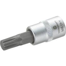 Tilbehør til elværktøj Toolcraft M6 816075 Multitand (XZN) Topnøgle-bit-indsats 6 mm 1/4 (6,3 mm)