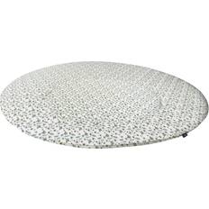 Alvi Krabbeldecke rund Petit Fleurs grün/weiß Ø100cm