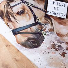 Brown White Rectangular 160 x 230 cm