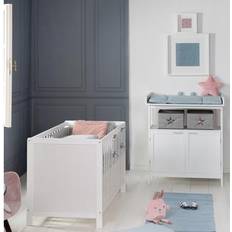 Beige Conjuntos de muebles Roba Habitación Infantil Set Ahorro Hamburg Blanco Con Puertas