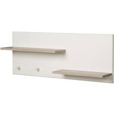 White Shelfs Roba Wandregal Babyzimmer 'Felicia', über Wickelkommode Kinderzimmer, 2 Ablagen, 2