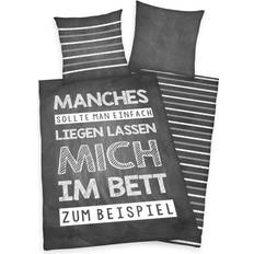 Weiß Bettwäsche-Sets Herding Wendebettwäsche »"Manches sollte man einfach liegen lassen ..." Kinder«, Young 135x200cm