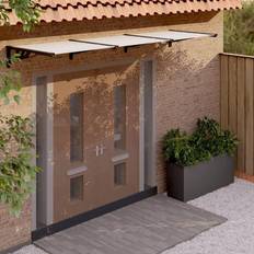 Roof Entrances vidaXL Transparent, Black Door Canopy 358.5x90 Polycarbonate