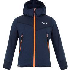 Ragazzo Giacche in Pile Salewa Agner Melange Polarlite Zip Intera Felpa Con Cappuccio Bambino 4570 - Navy