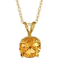 Citrine Necklaces Macy's Celebration Gems Pendant Necklace - Gold/Citrine